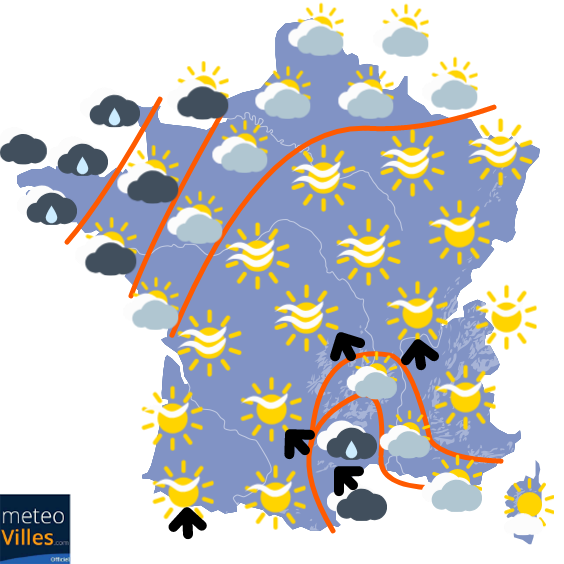 Carte de la situation météo