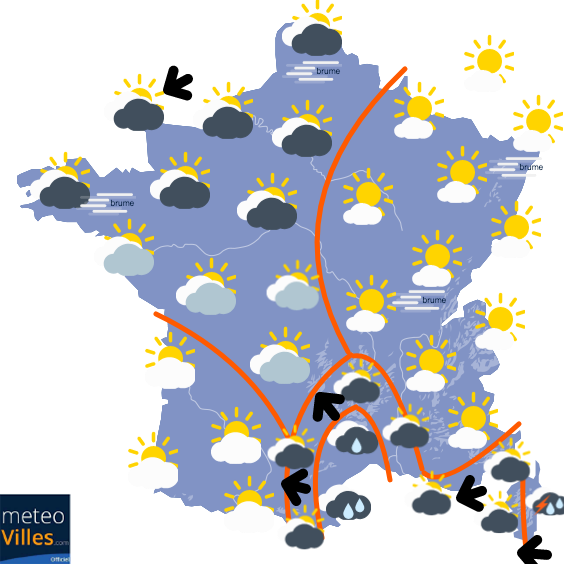 Carte de prévisions