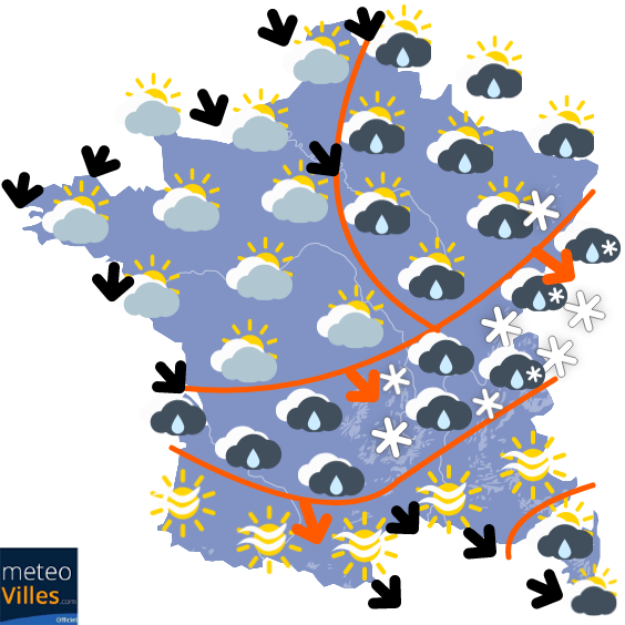 Carte de prévisions