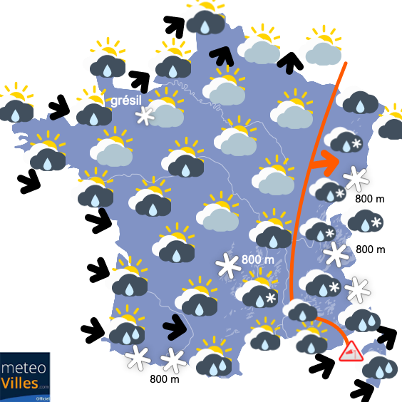 Carte de prévisions