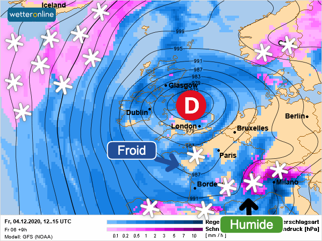 Carte météo Europe du 04/12/2020 à 1812