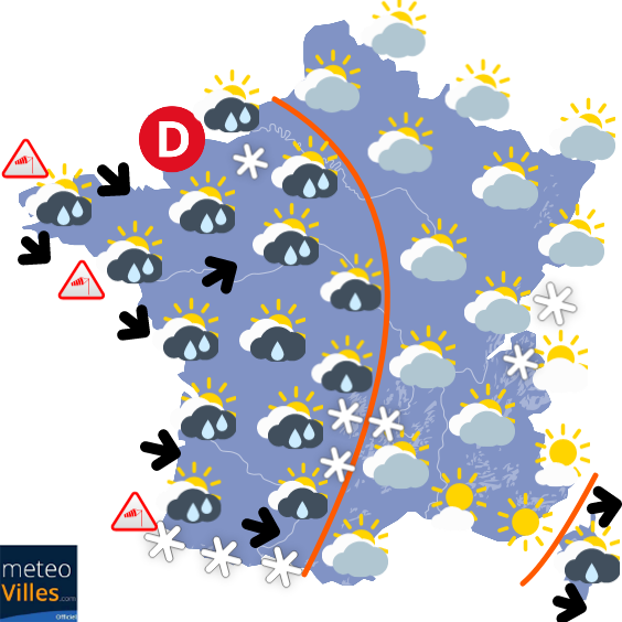 Carte de la situation météo