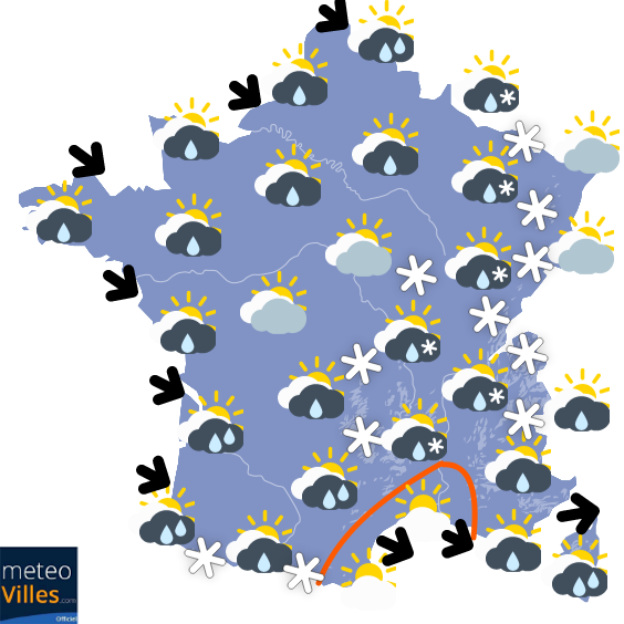 Carte de la situation météo