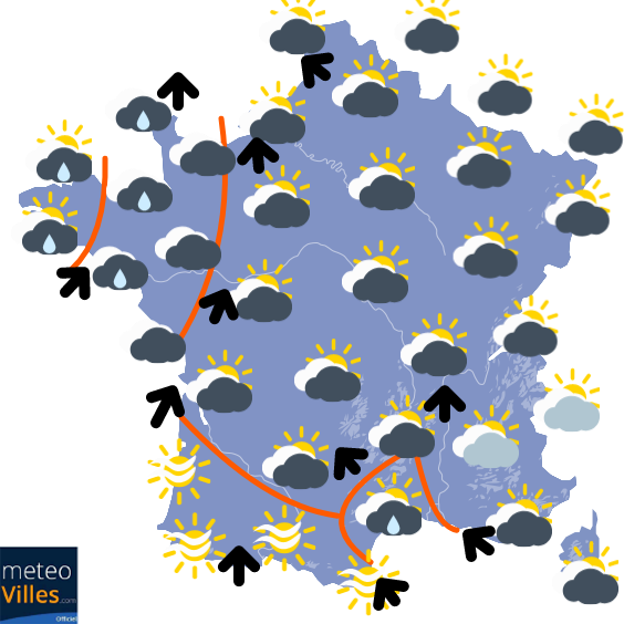 Carte de la situation météo
