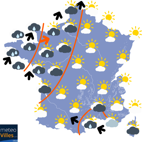 Carte de la situation météo