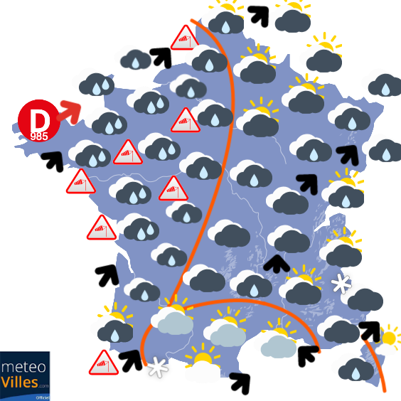 Carte de prévisions
