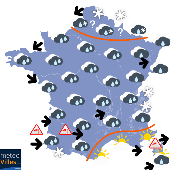 Carte de la situation météo