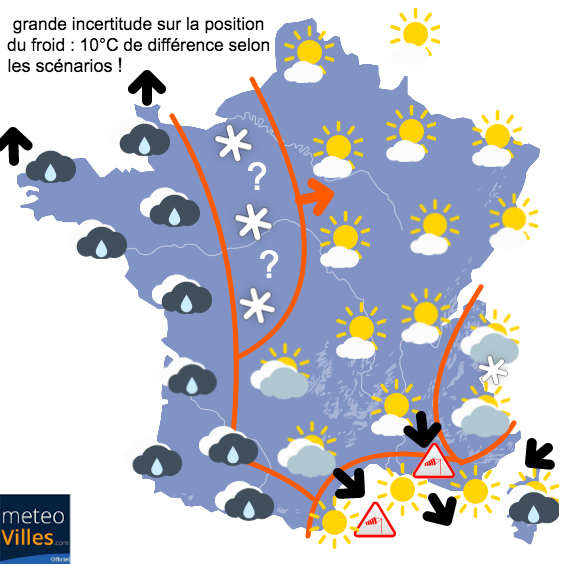 Carte de la situation météo