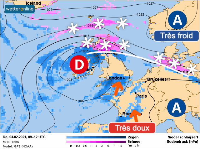 Carte météo Europe du 04/02/2021 à 1812
