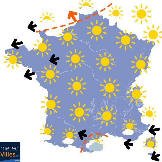 Carte de la situation météo