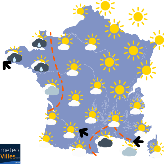 Carte de la situation météo