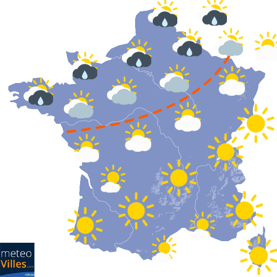 Carte de la situation météo