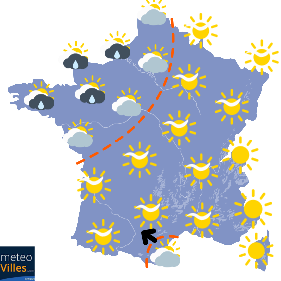 Carte de la situation météo