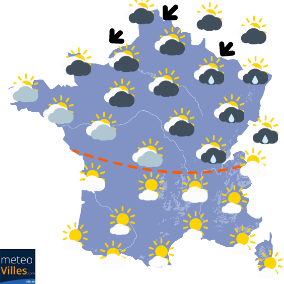 Carte de la situation météo