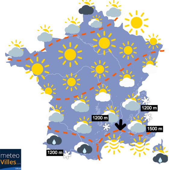Carte de prévisions