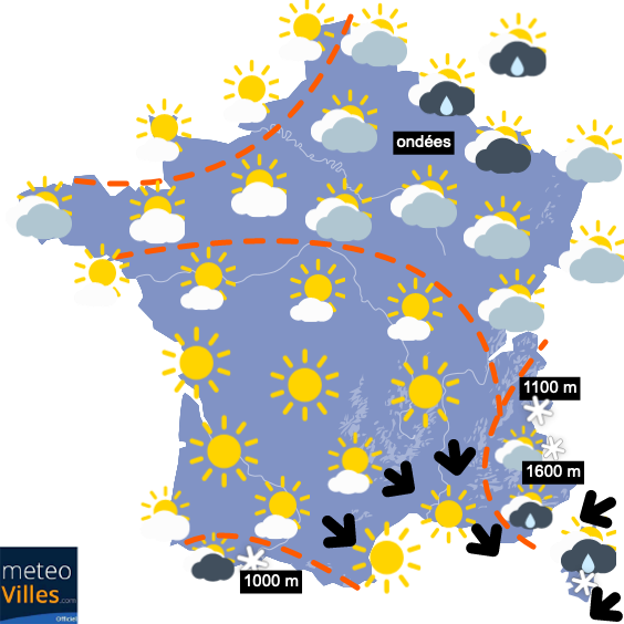 Carte de prévisions du temps