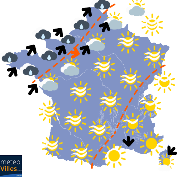 Carte de la situation météo