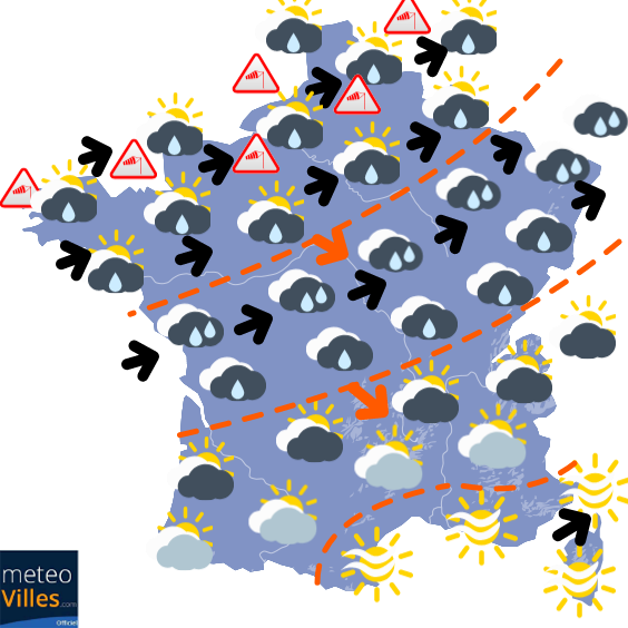 Carte de la situation météo
