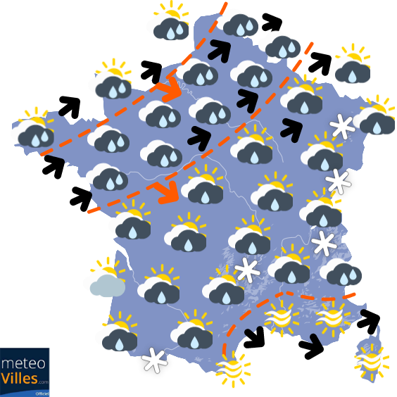 Carte de la situation météo