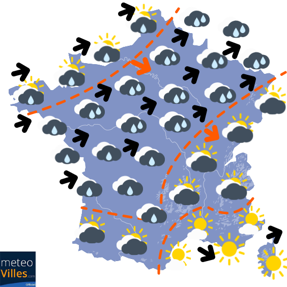 Carte de la situation météo