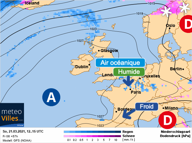 Carte météo Europe du 21/03/2021 à 1812