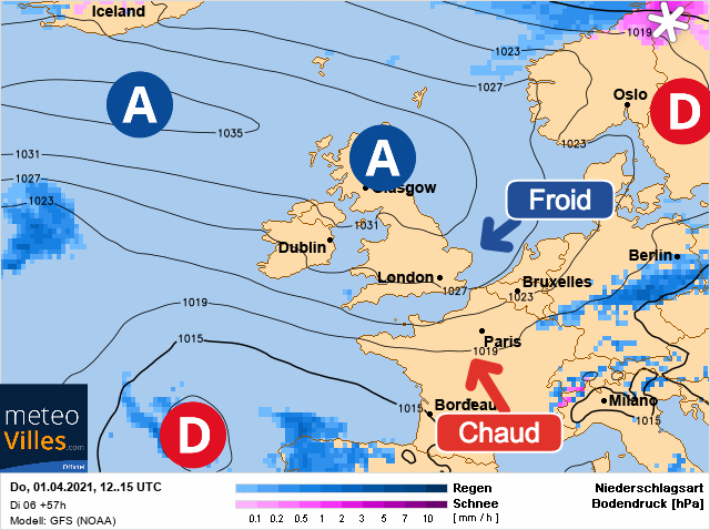 Carte météo Europe du 01/04/2021 à 1812