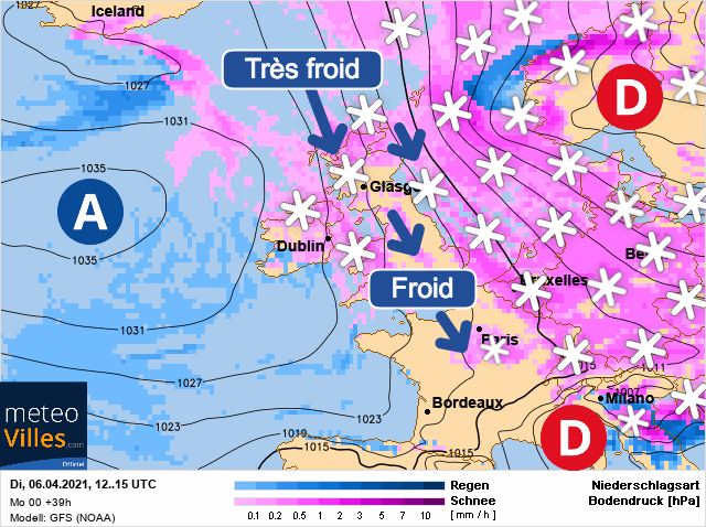 Carte météo Europe du 06/04/2021 à 1812