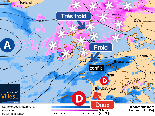 Carte météo Europe du 10/04/2021 à 1812