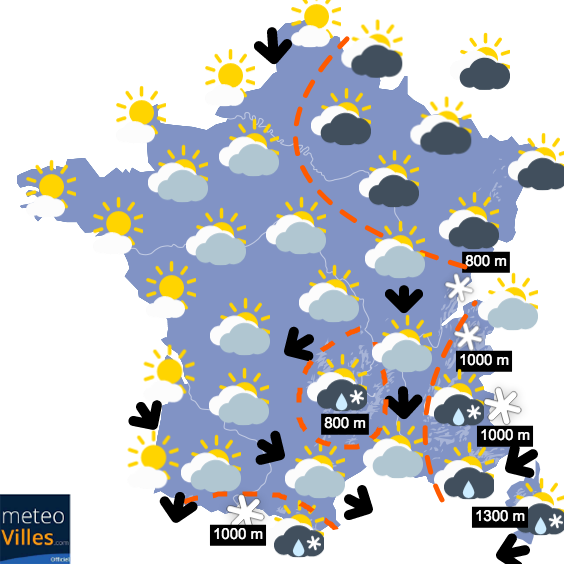 Carte de prévisions