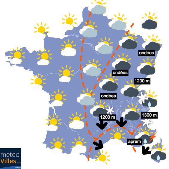 Carte de prévisions