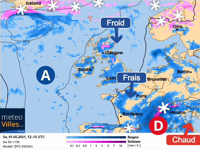Carte météo Europe du 01/05/2021 à 1812