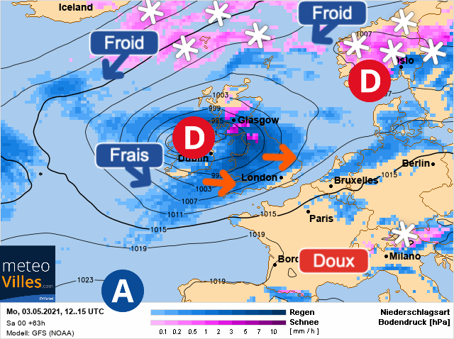 Carte météo Europe du 03/05/2021 à 1812