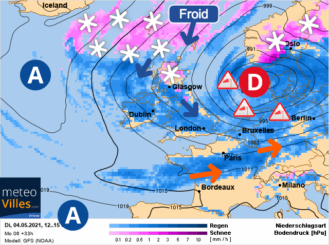 Carte météo Europe du 04/05/2021 à 1812