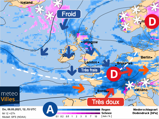 Carte météo Europe du 06/05/2021 à 1812