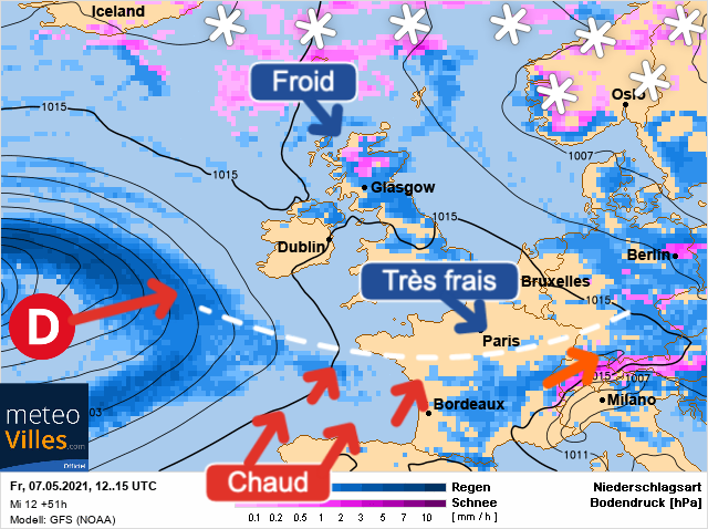 Carte météo Europe du 07/05/2021 à 1812