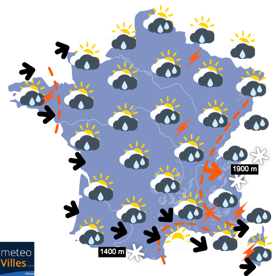 Carte de prévisions