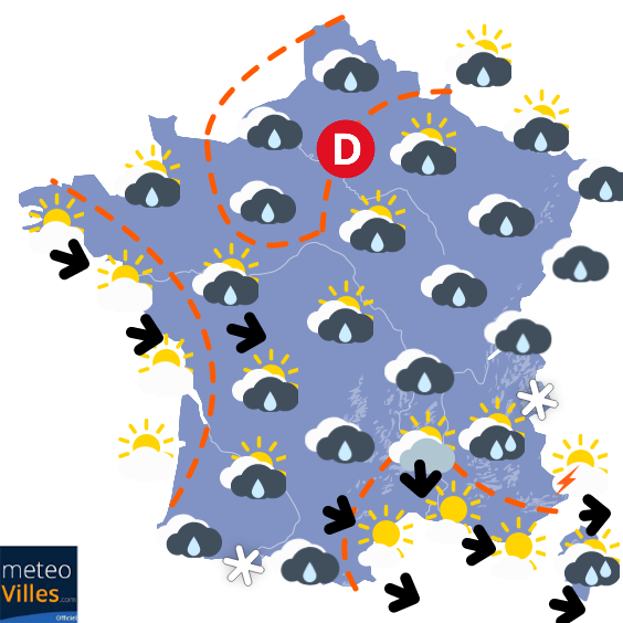 Carte de la situation météo