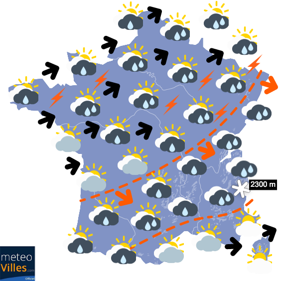 Carte de prévisions du temps