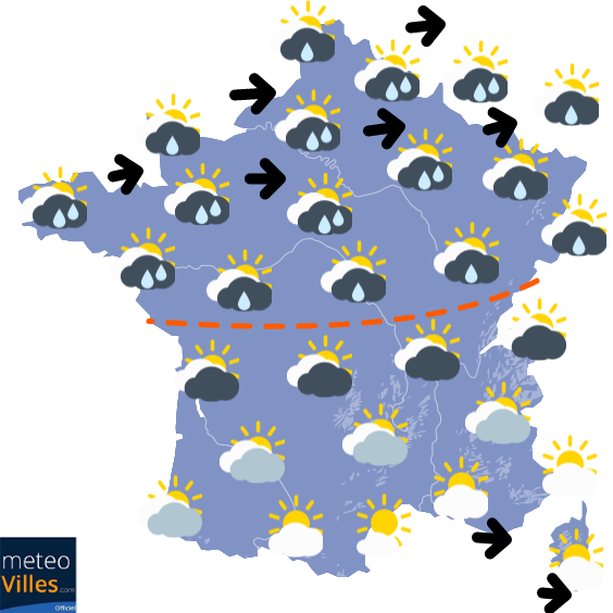 Carte de la situation météo