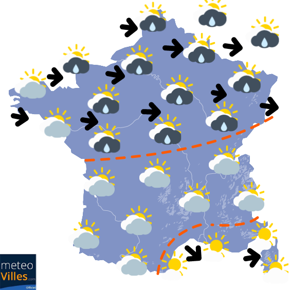 Carte de la situation météo