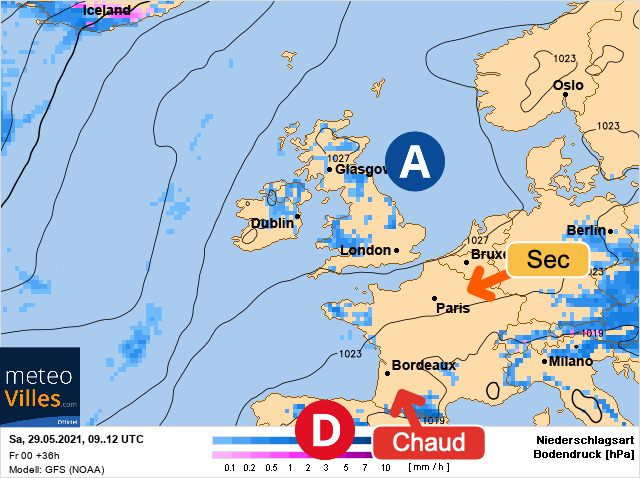 Carte météo Europe du 29/05/2021 à 1812