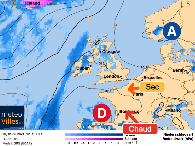 Carte météo Europe du 01/06/2021 à 1812