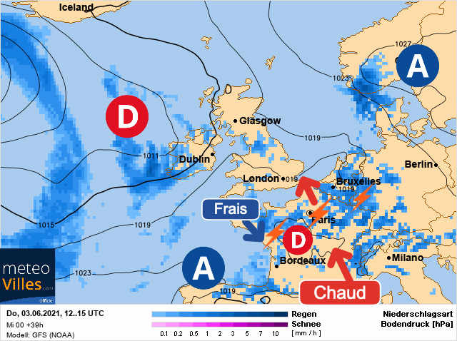 Carte météo Europe du 03/06/2021 à 1812