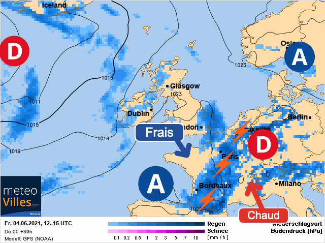Carte météo Europe du 04/06/2021 à 1812