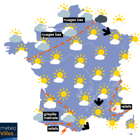 Carte de prévisions