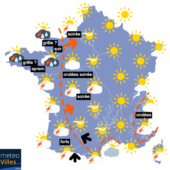 Carte de prévisions