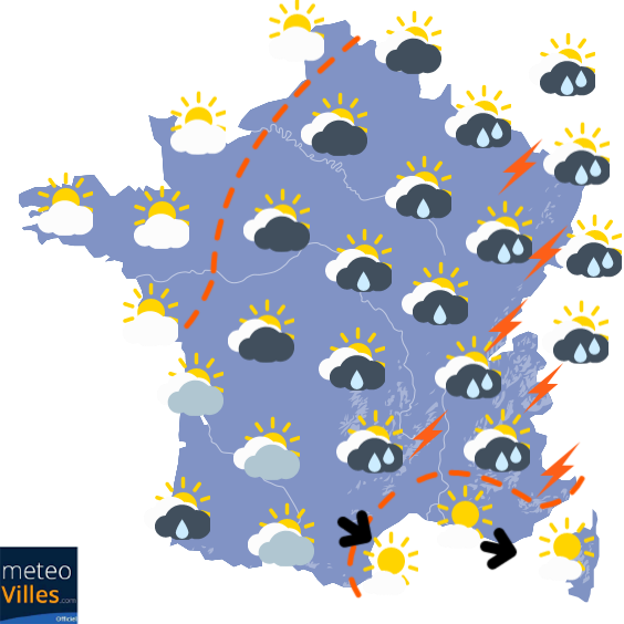 Carte de prévisions
