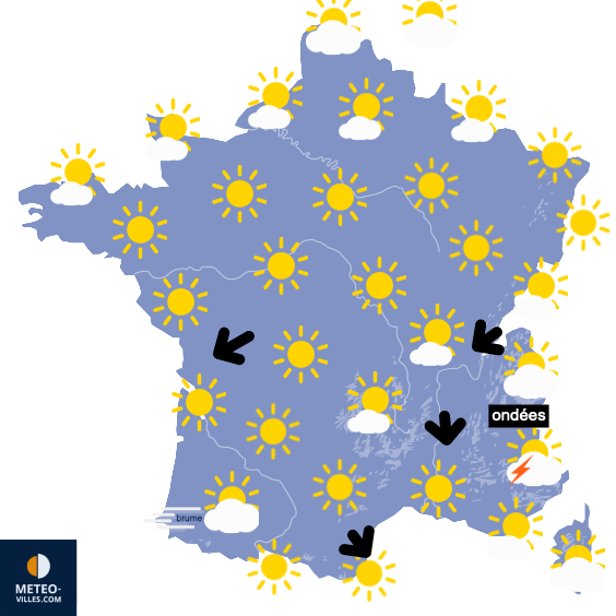 Forte chaleur dans l'Ouest et le Sud