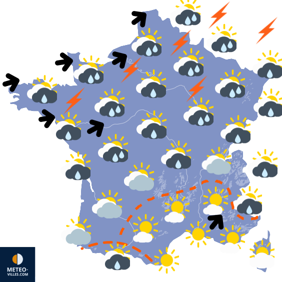 Carte de prévisions