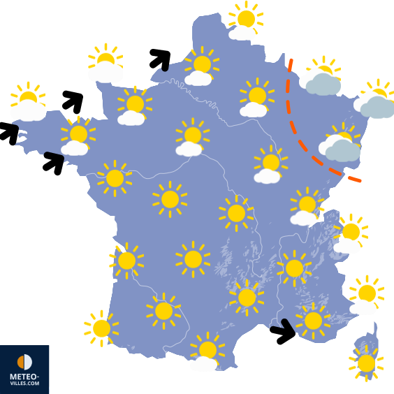Carte de la situation météo